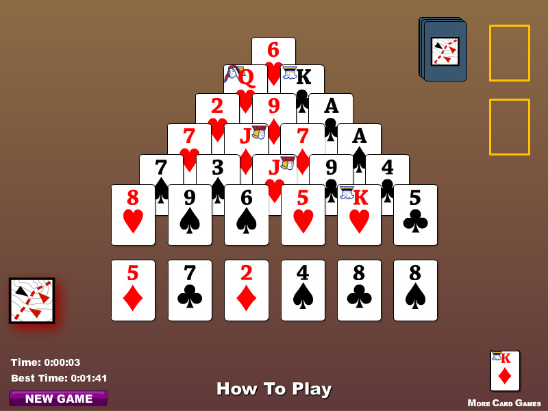 tri pyramid solitaire free online